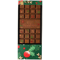Продуктови Категории Шоколади Weibler Коледен календар с 24 парченца млечен шоколад 70 гр